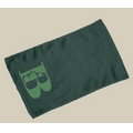 Velour Deluxe Golf Towel Hemmed 16" X 25"- Forest Green (Imprinted)